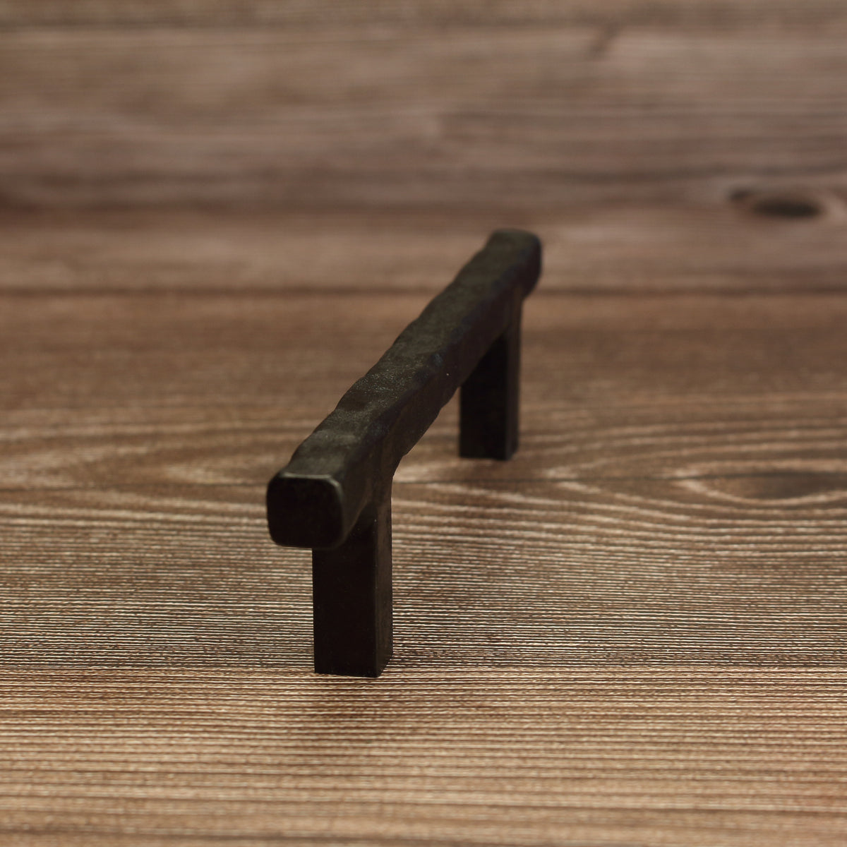 Hammered Square Stem Cabinet Pull - Blackened - Individual