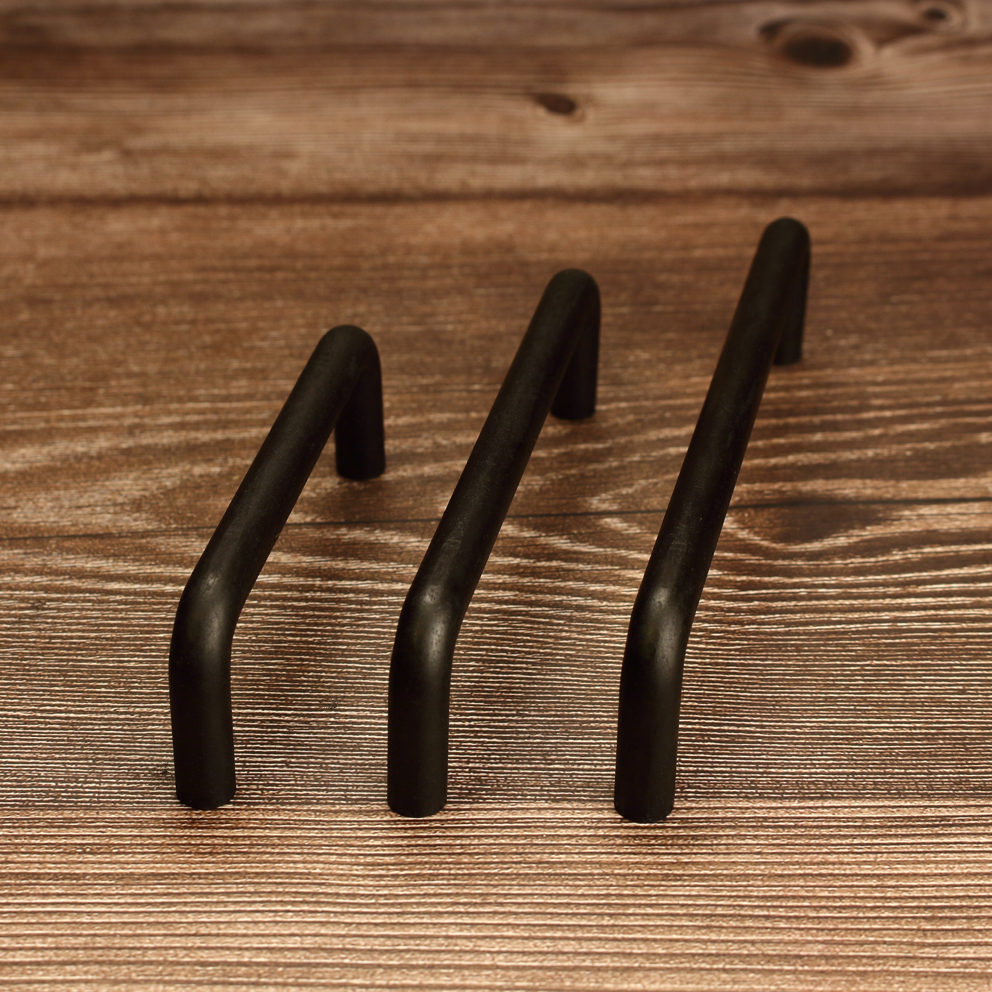 Round Threaded Cabinet Pull - Blackened - Individual
