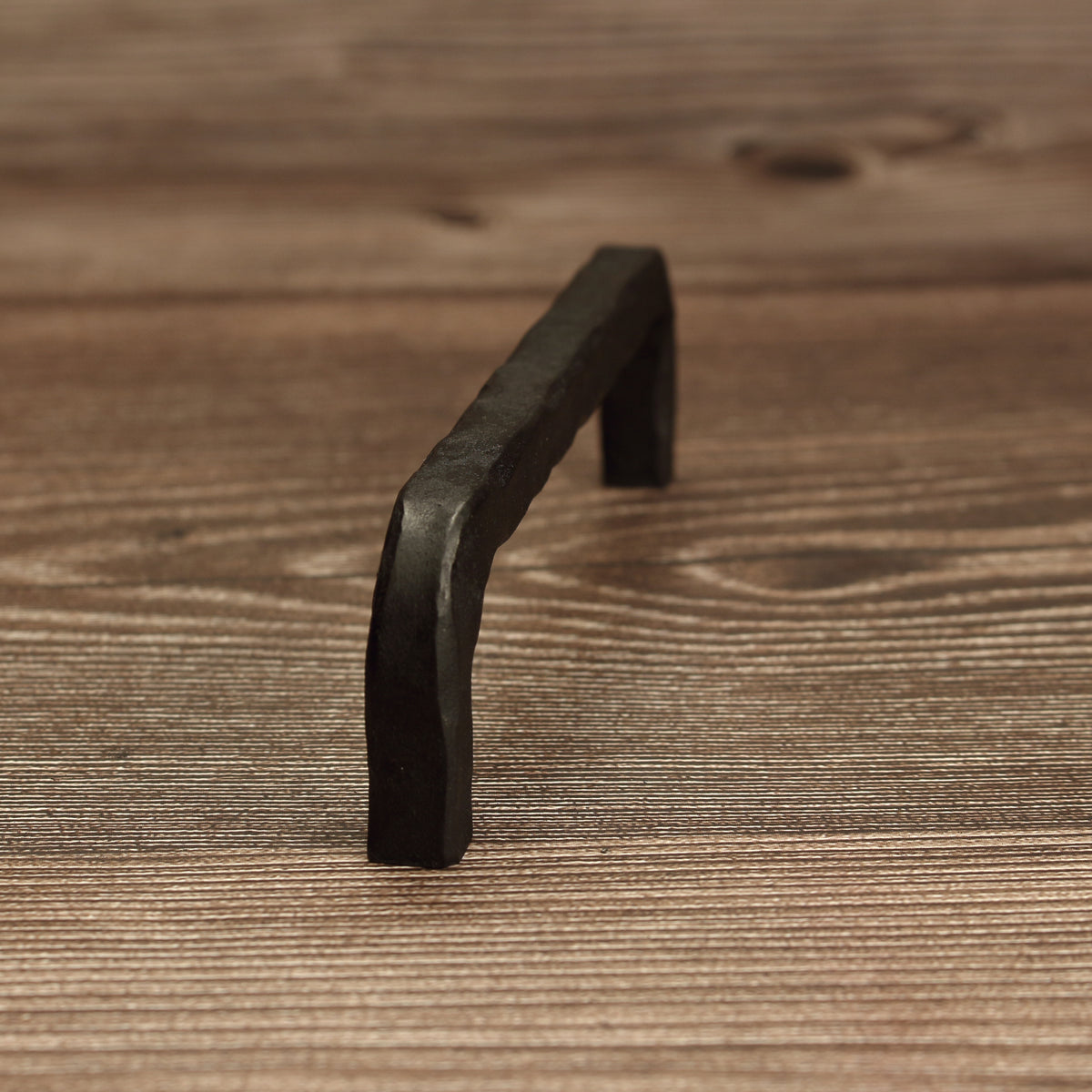 Hammered Square Threaded Cabinet Pull - Blackened - Individual