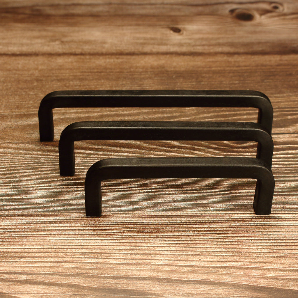 Square Threaded Cabinet Pull - Blackened - Individual