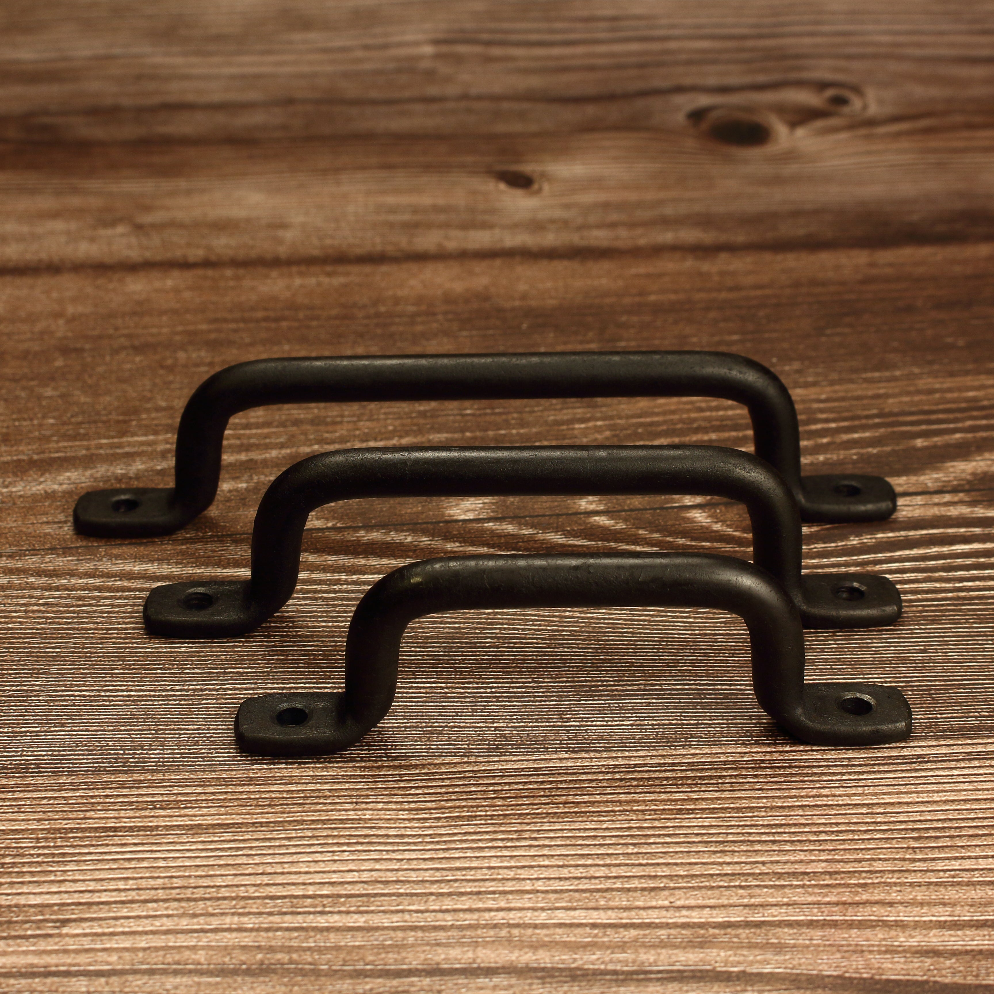 Round Foot Cabinet Pull - Blackened - Individual