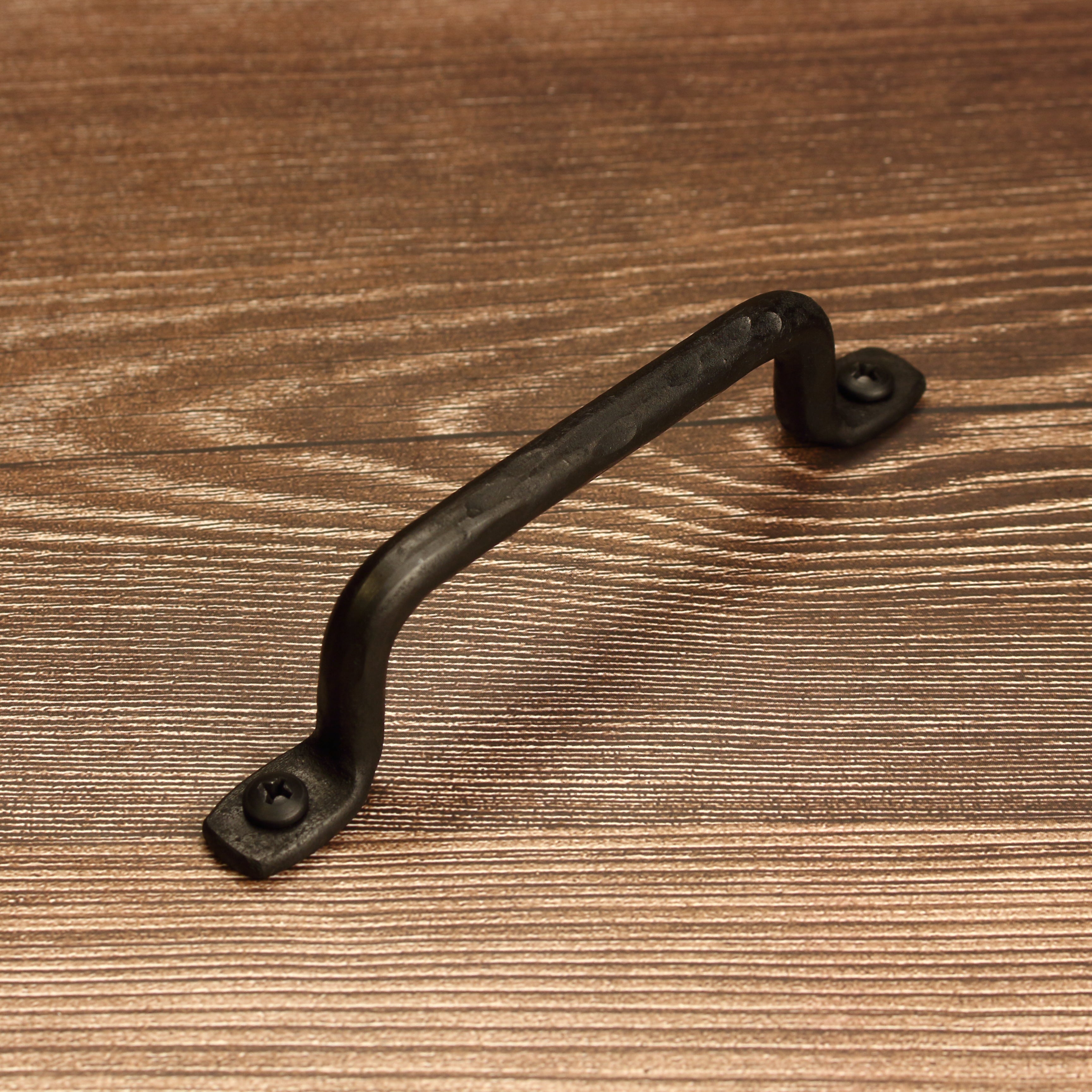 Hammered Round Foot Cabinet Pull - Blackened - Individual