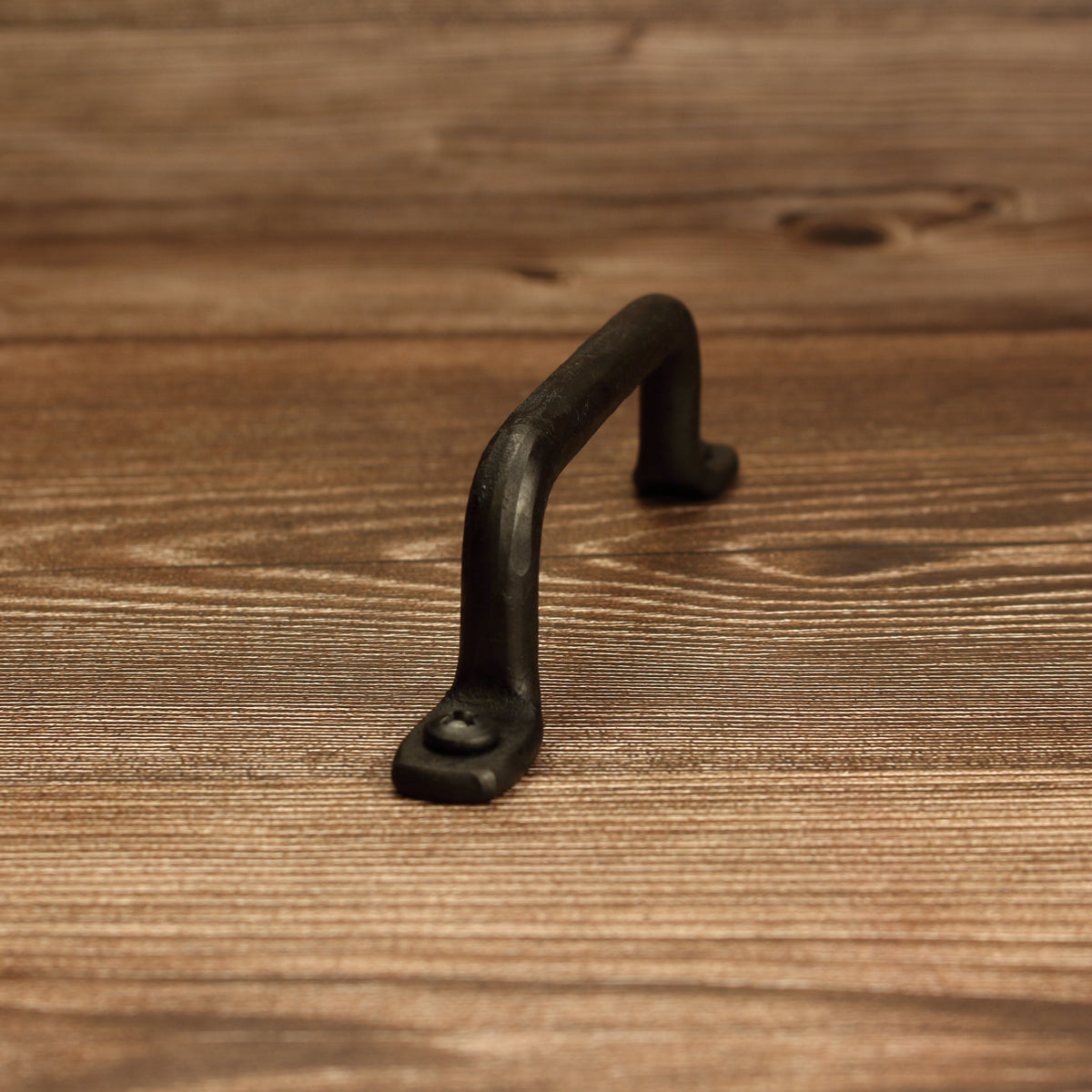 Hammered Round Foot Cabinet Pull - Blackened - Individual