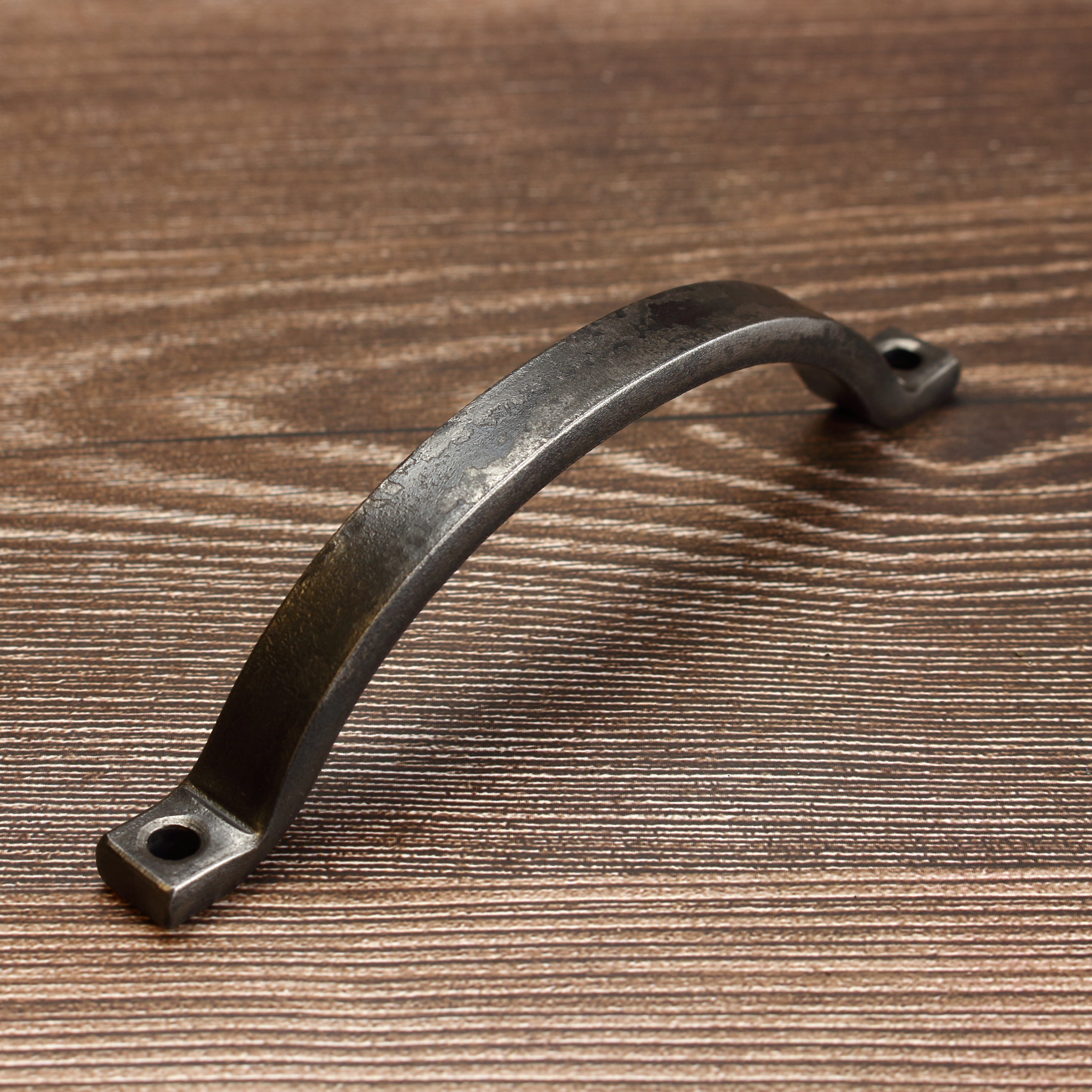 Curved Barn Door Style Cabinet Pull - 1/2" Wide - Brushed - Individual
