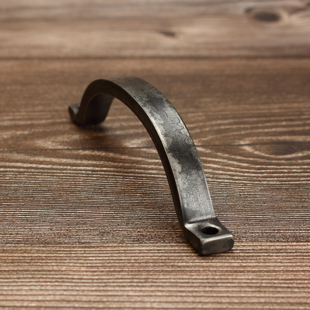 Curved Barn Door Style Cabinet Pull - 1/2" Wide - Brushed - Individual