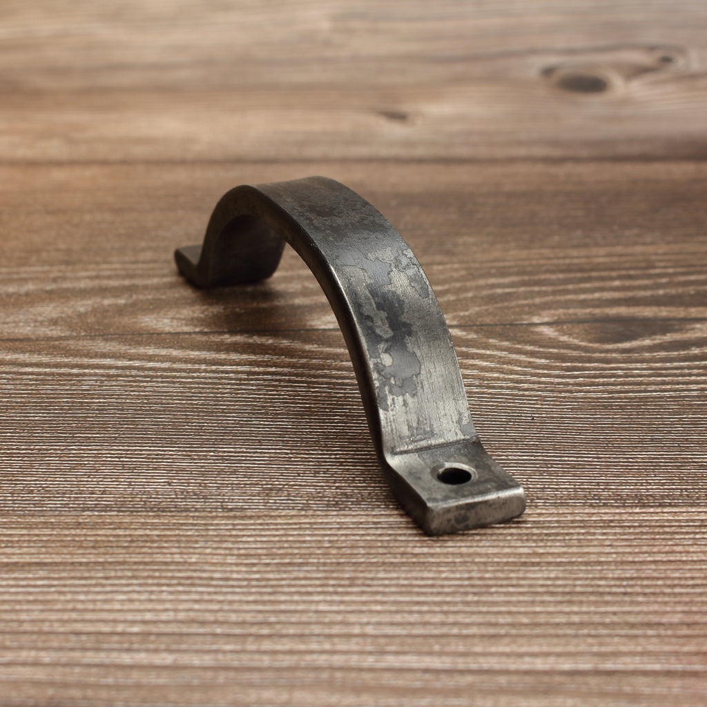 Curved Barn Door Style Cabinet Pull - 3/4" Wide - Brushed - Individual