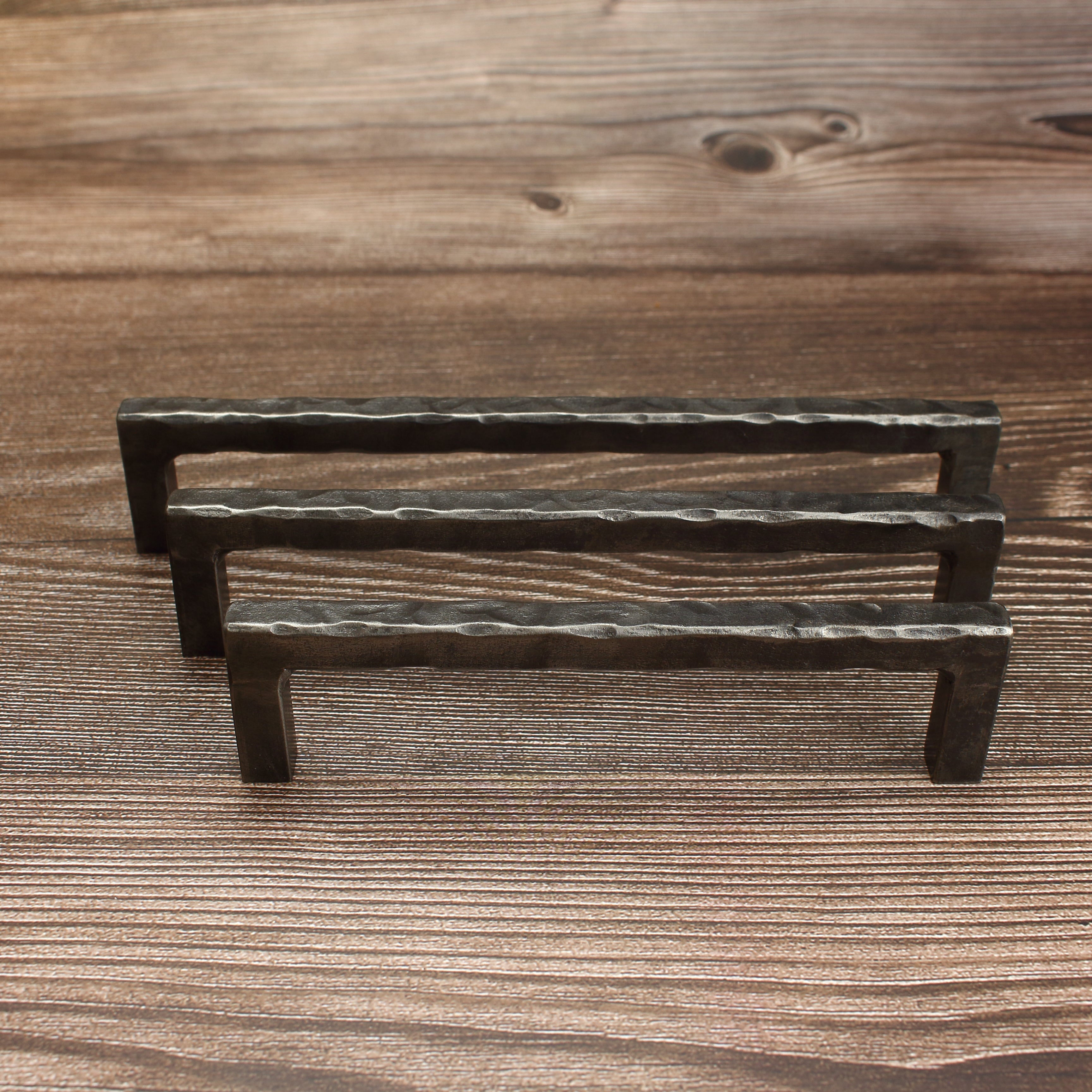 Hammered End Stem Cabinet Pull -Brushed - Individual