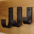 Hammered Flat Curved Hook - 1" Wide - Individual