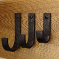 Hammered Flat Curved Hook - 3/4" Wide - Individual