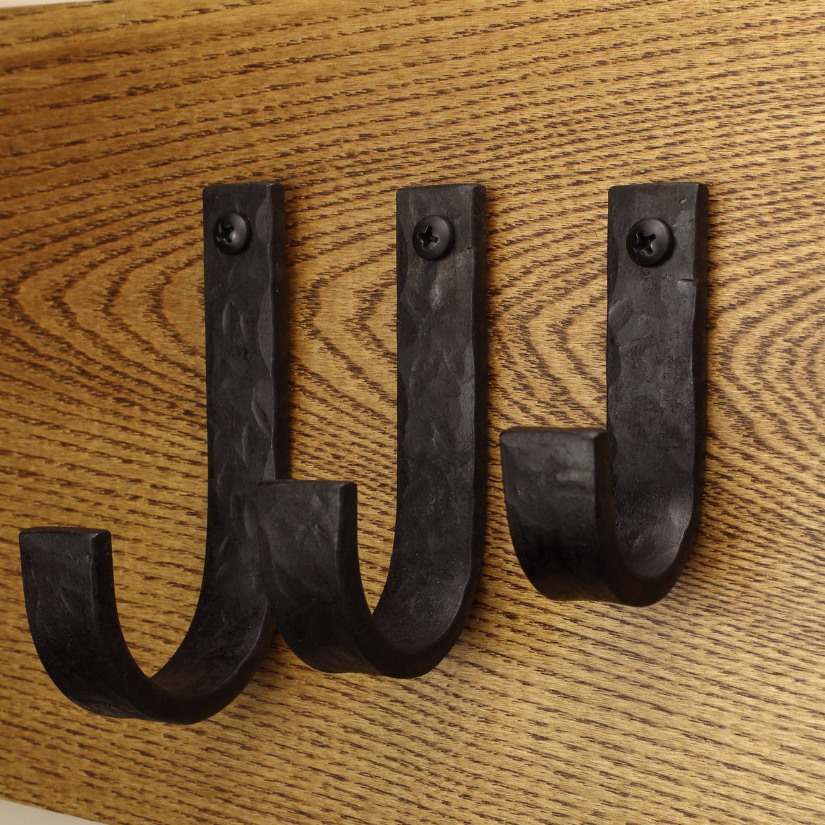Hammered Flat Curved Hook - 3/4" Wide - Individual