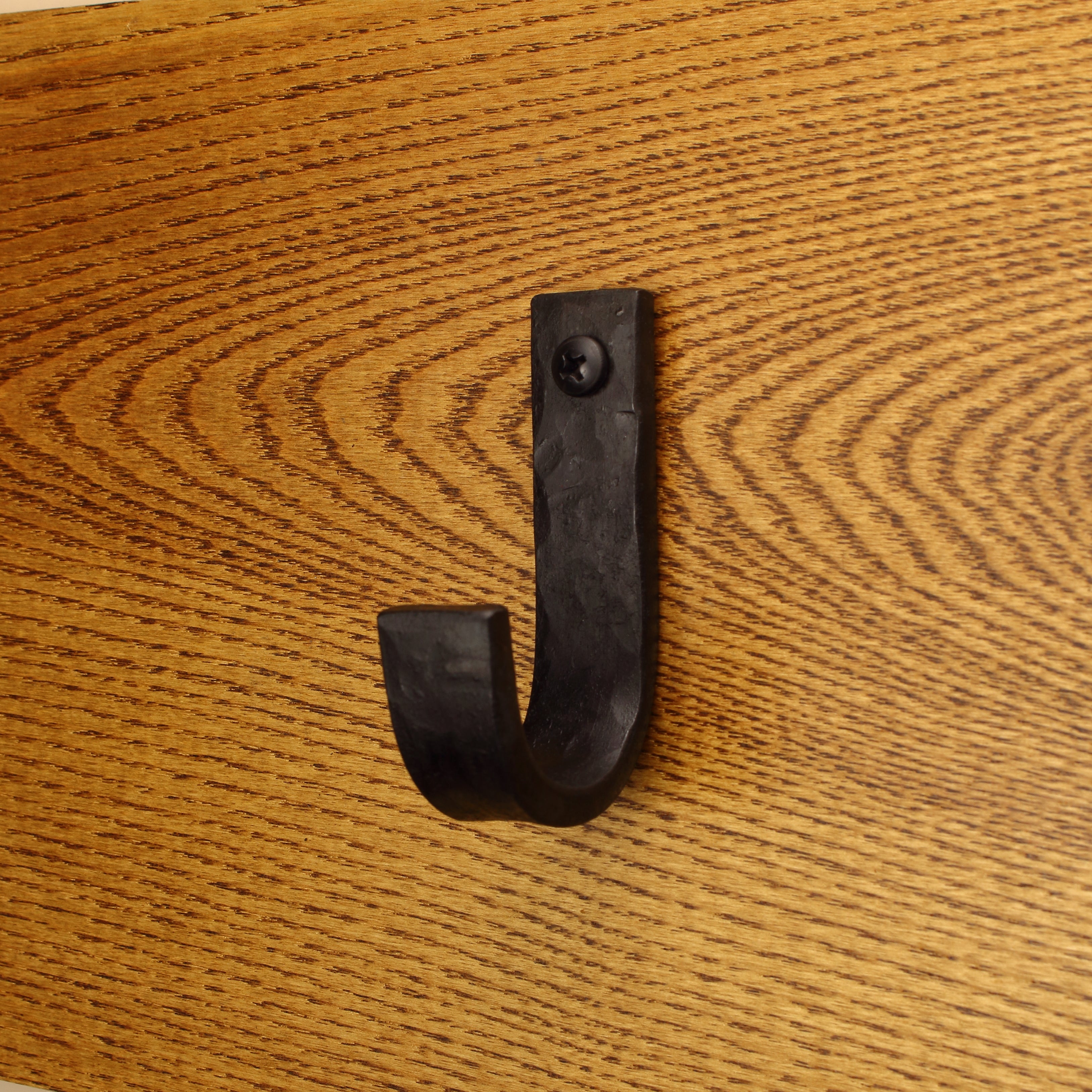 Hammered Flat Curved Hook - 3/4" Wide - Individual