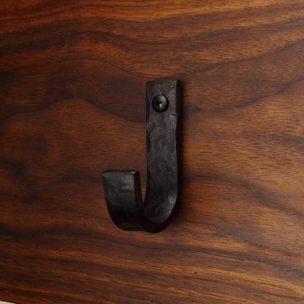 Hammered Flat Curved Hook - 3/4" Wide - Individual