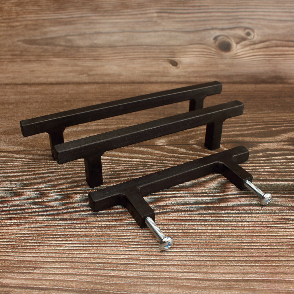 Square Stem Cabinet Pull - Blackened - Individual