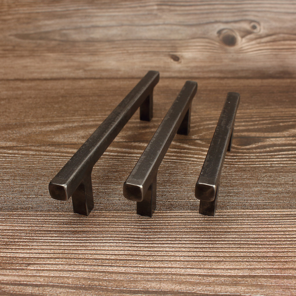 Square Stem Cabinet Pull - Brushed - Individual
