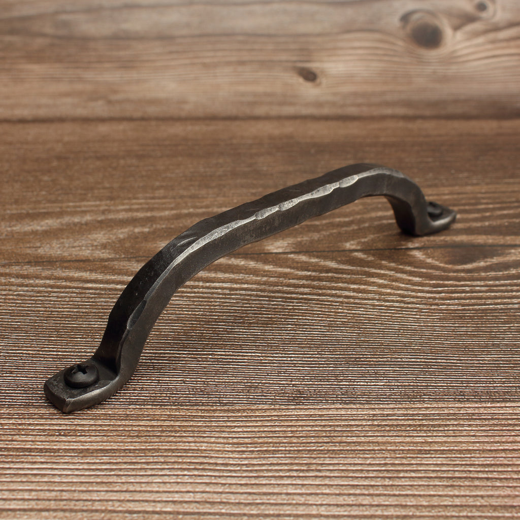 Hammered Square Arch Cabinet Pull - Brushed - Individual