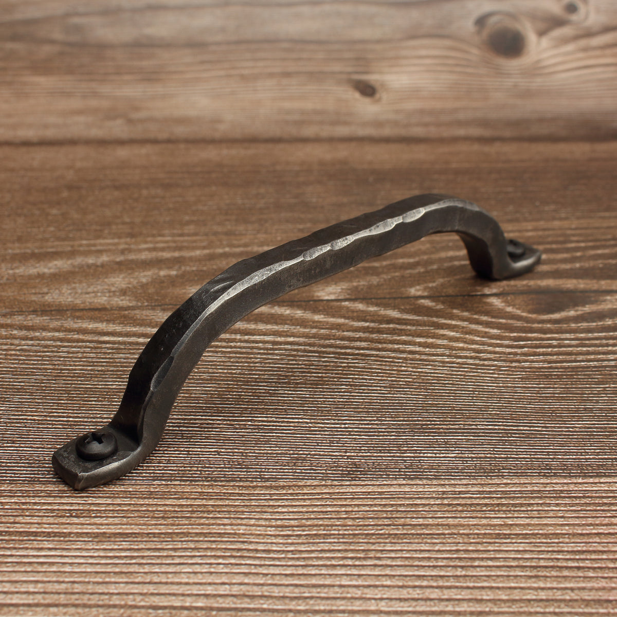 Hammered Square Arch Cabinet Pull - Brushed - Individual