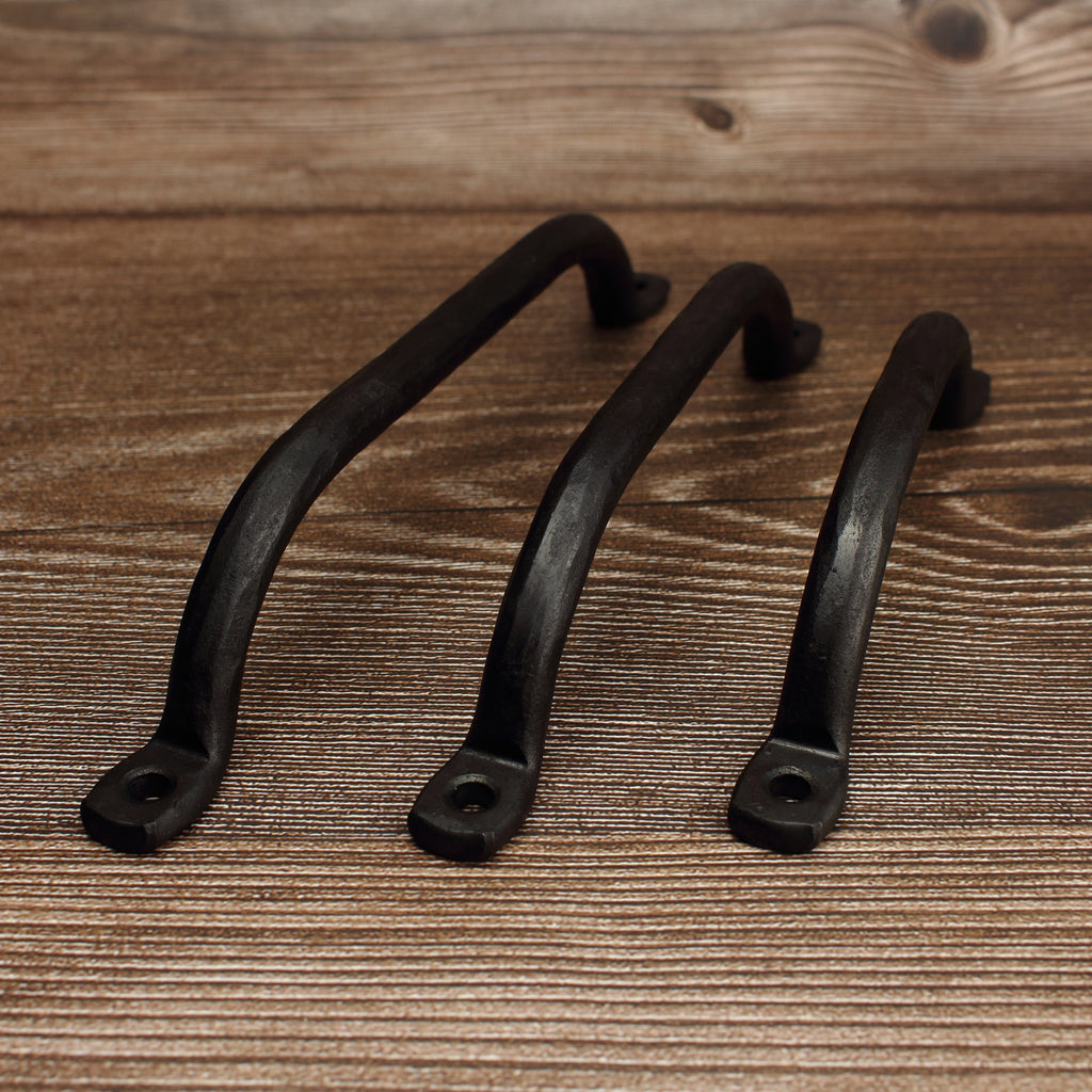 Hammered Round Arch Cabinet Pull - Blackened - Individual