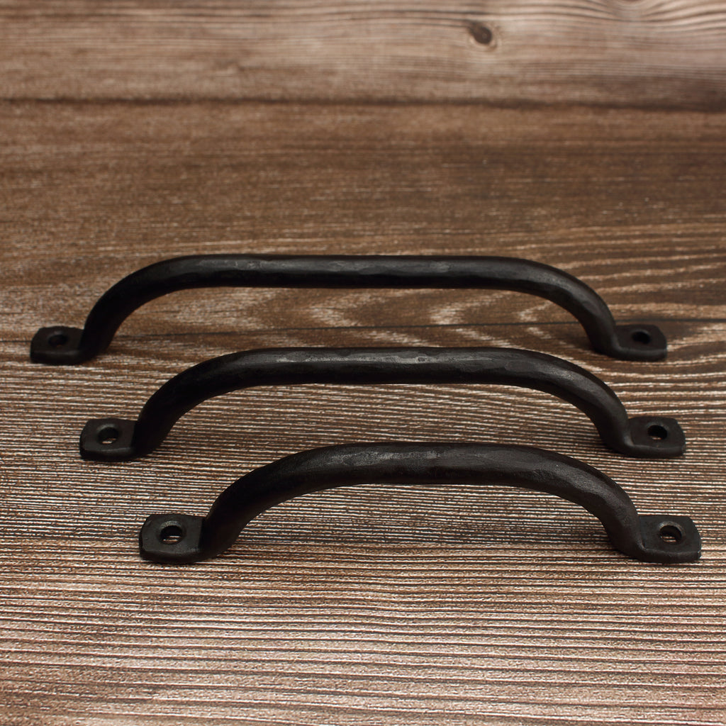 Hammered Round Arch Cabinet Pull - Blackened - Individual