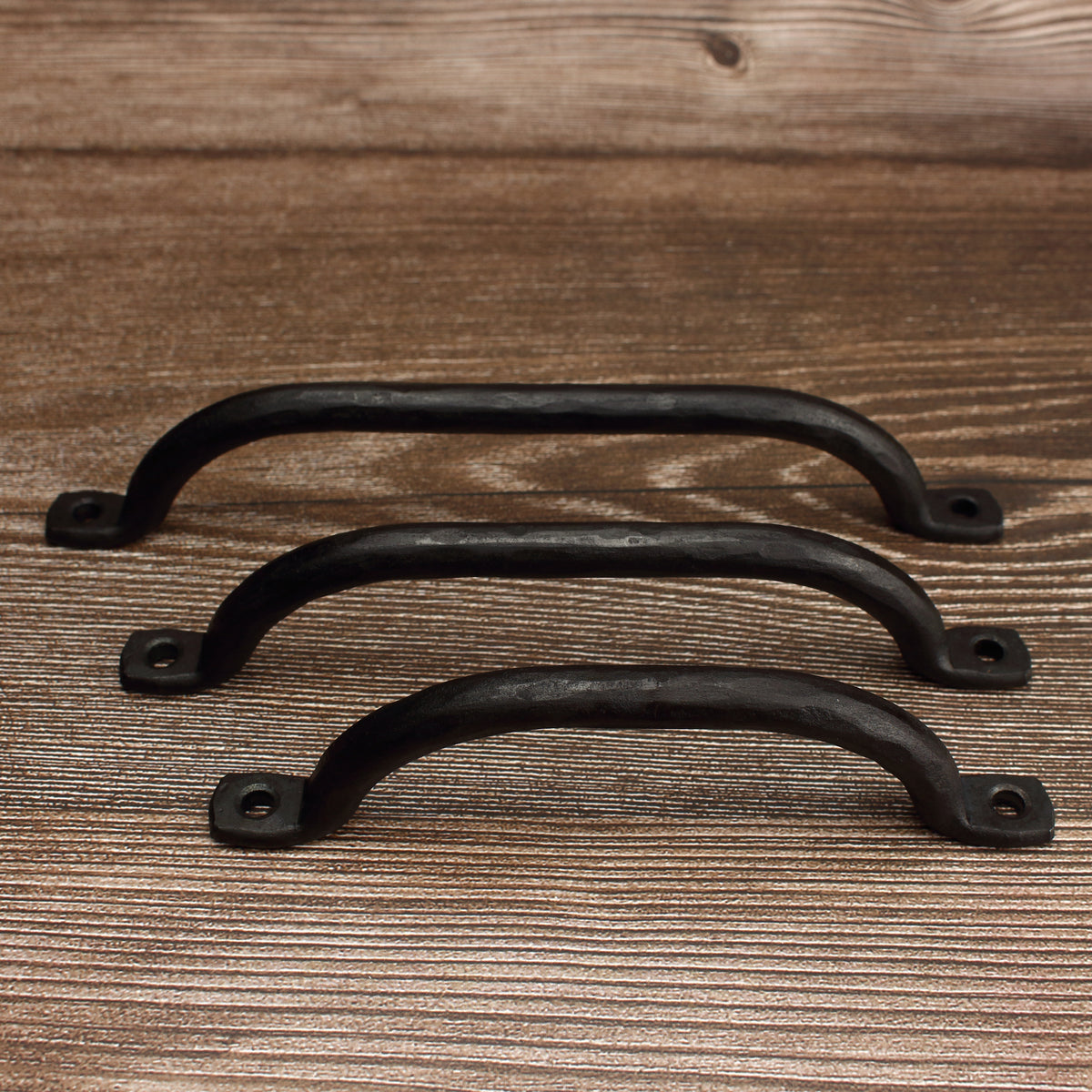 Hammered Round Arch Cabinet Pull - Blackened - Individual