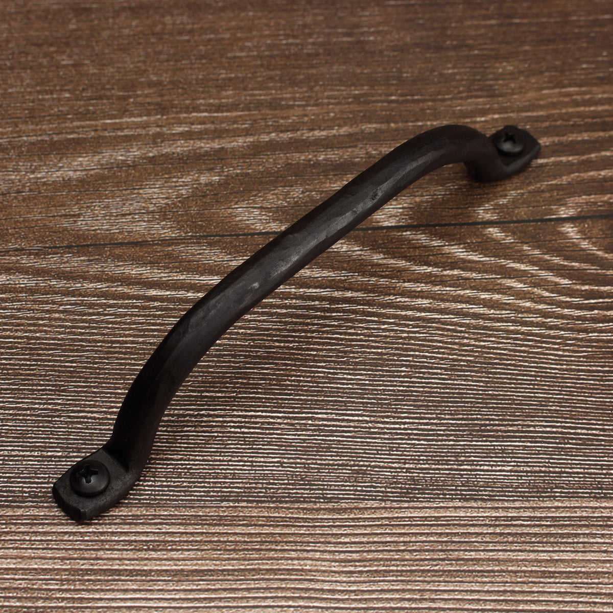 Hammered Round Arch Cabinet Pull - Blackened - Individual