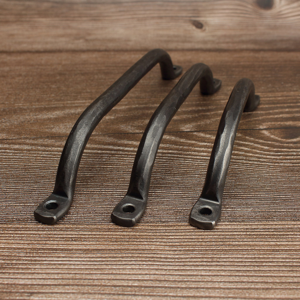Hammered Round Arch Cabinet Pull - Brushed - Individual