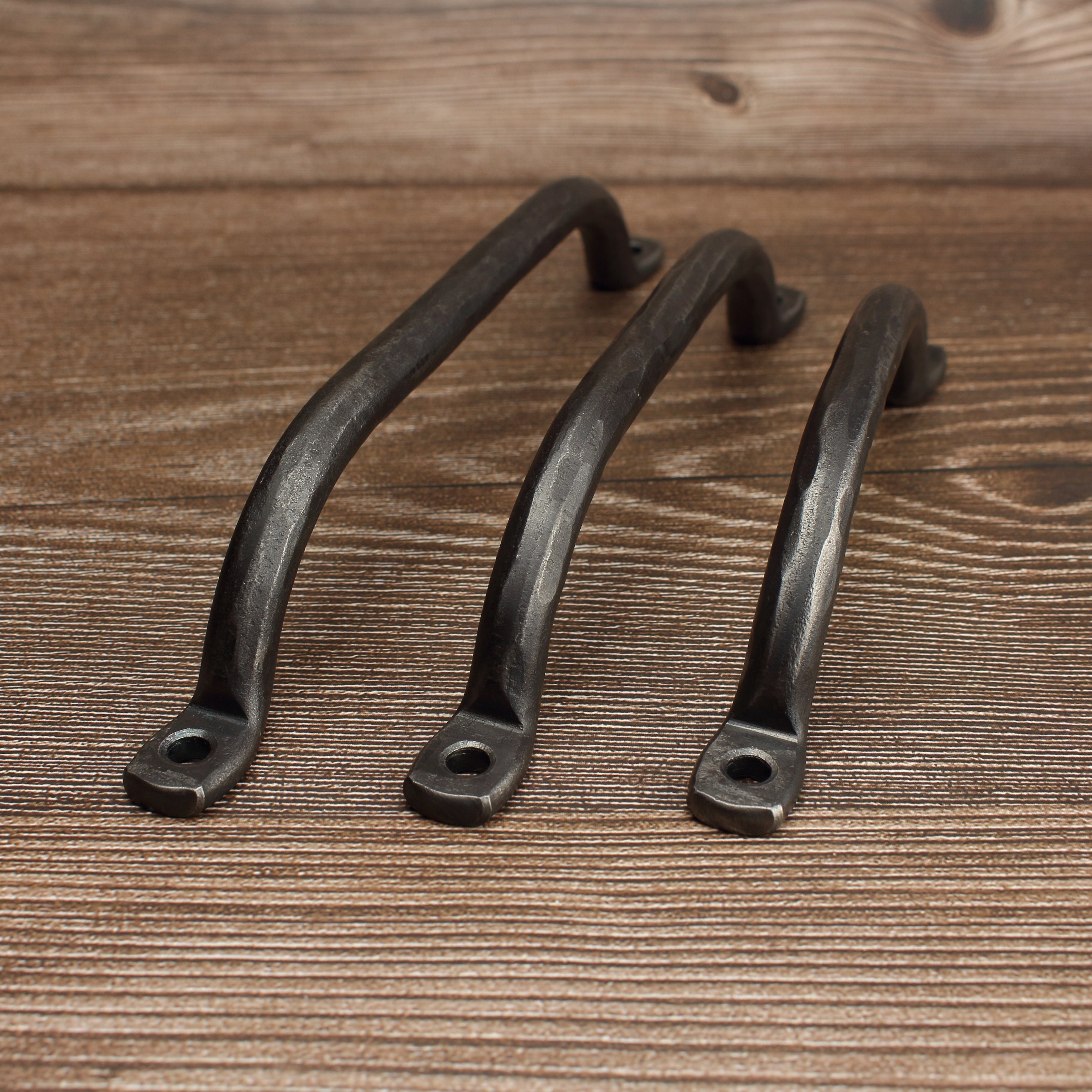 Hammered Round Arch Cabinet Pull - Brushed - Individual