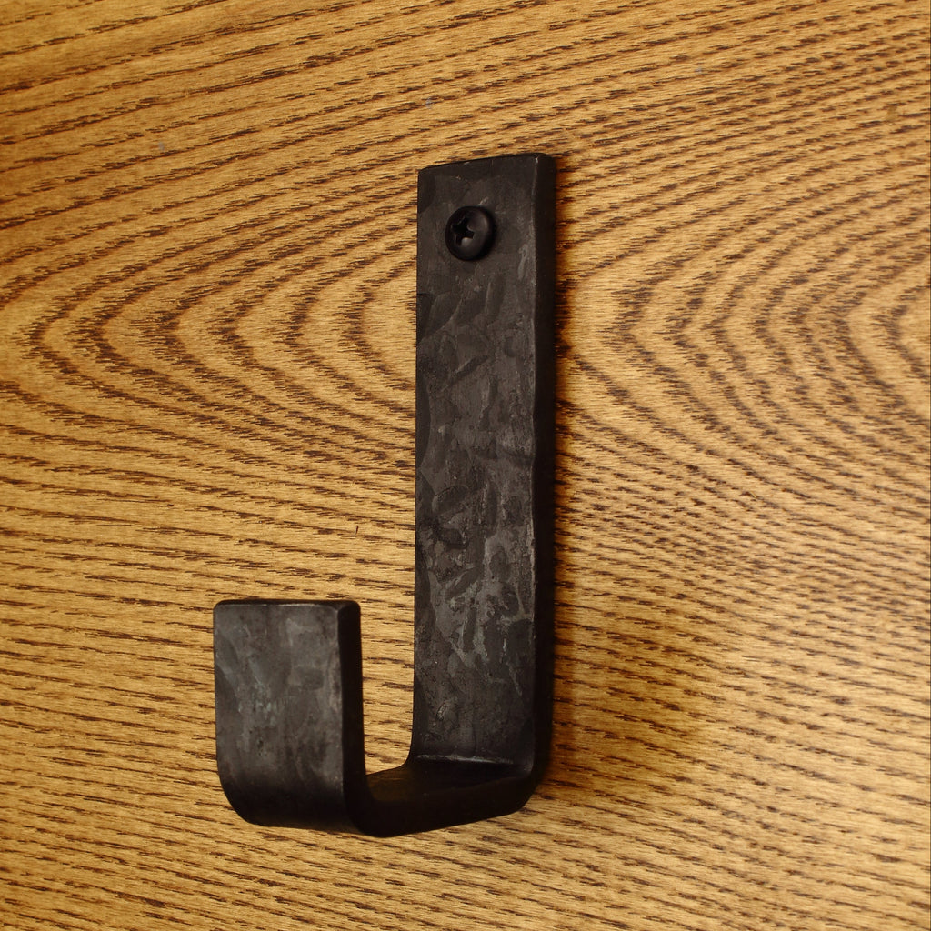 Hammered Flat Bent Hook - 1" Wide - Individual