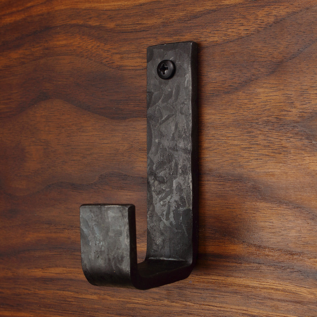 Hammered Flat Bent Hook - 1" Wide - Individual