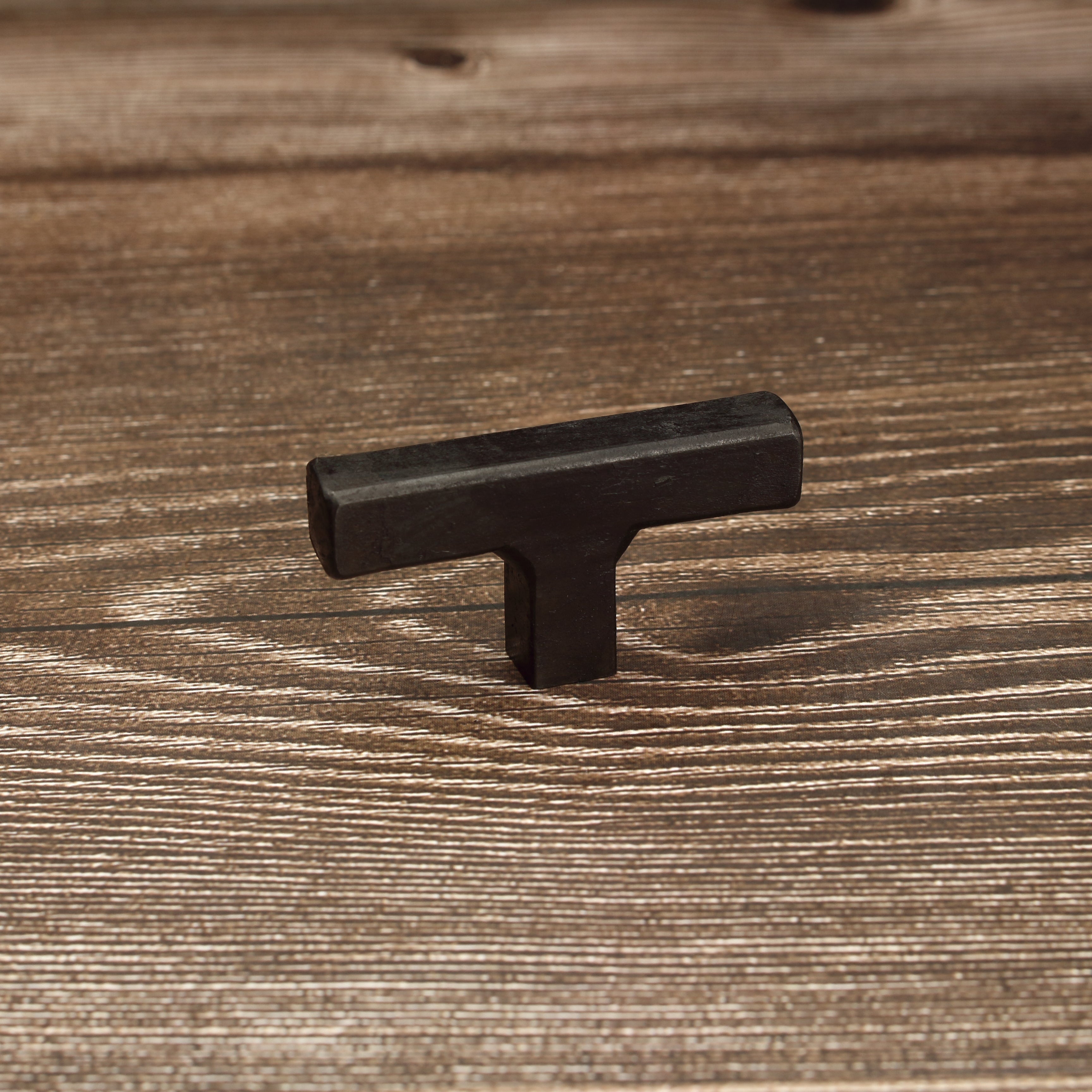 Square Tee Knob - Blackened - Individual
