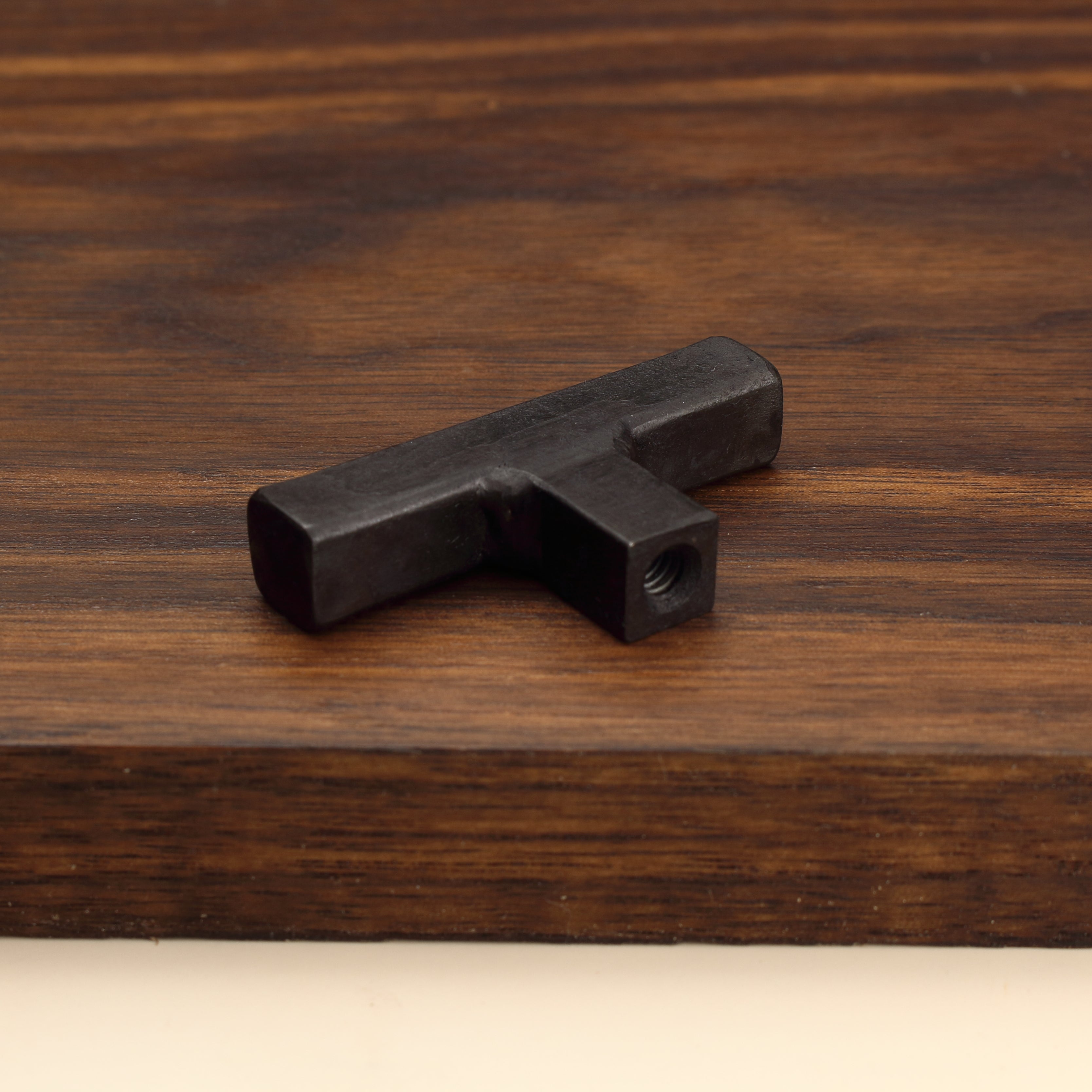 Square Tee Knob - Blackened - Individual