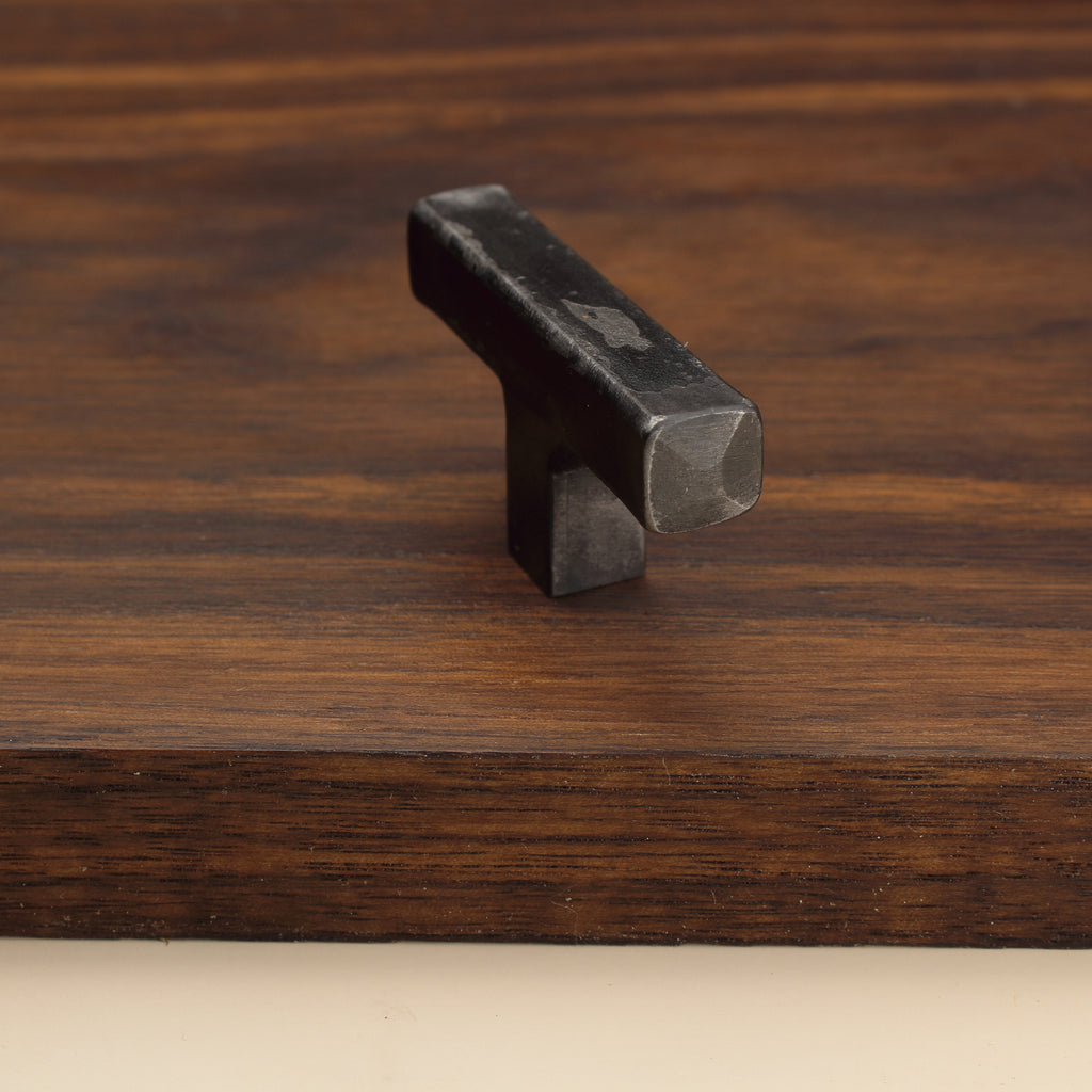 Square Tee Knob - Brushed - Individual