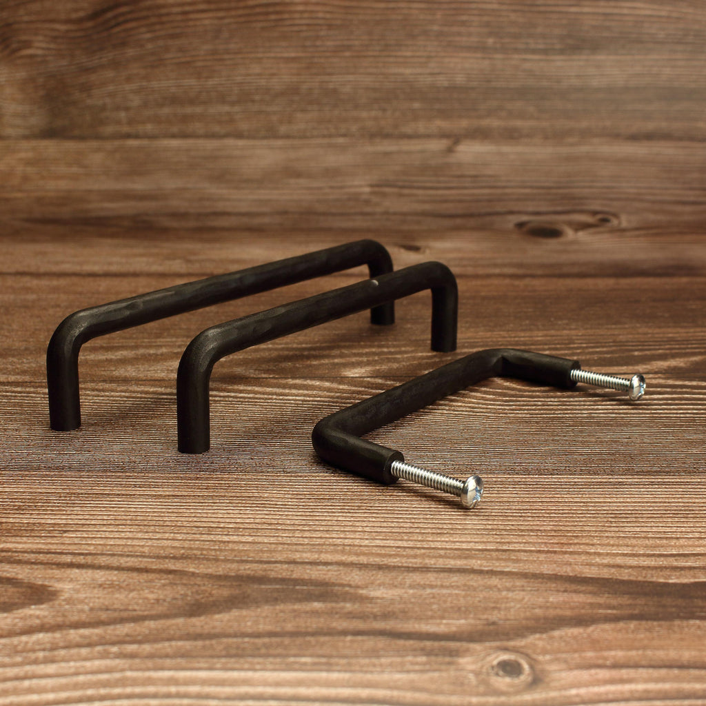Hammered Round Threaded Cabinet Pull - Blackened - Individual
