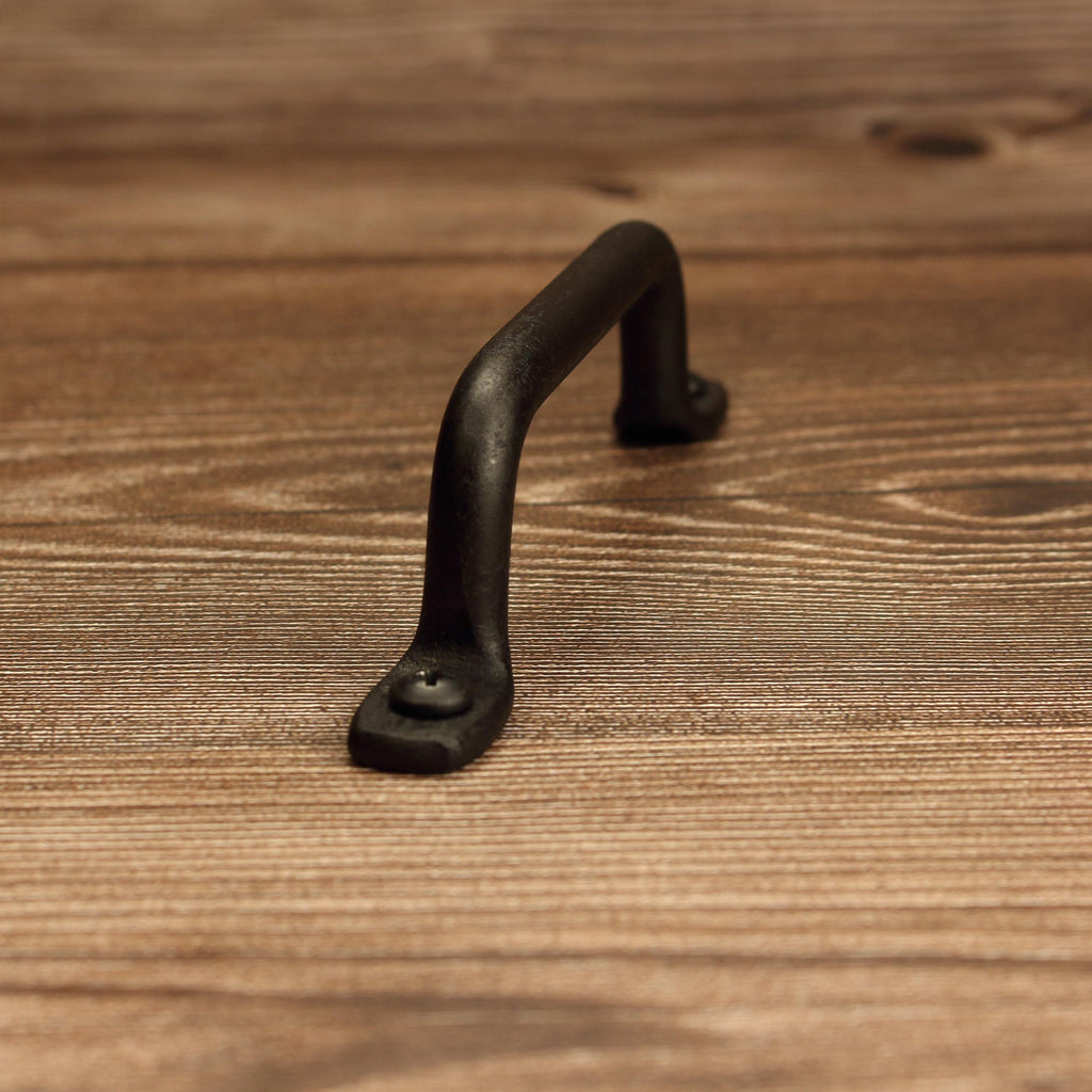 Round Foot Cabinet Pull - Blackened - Individual