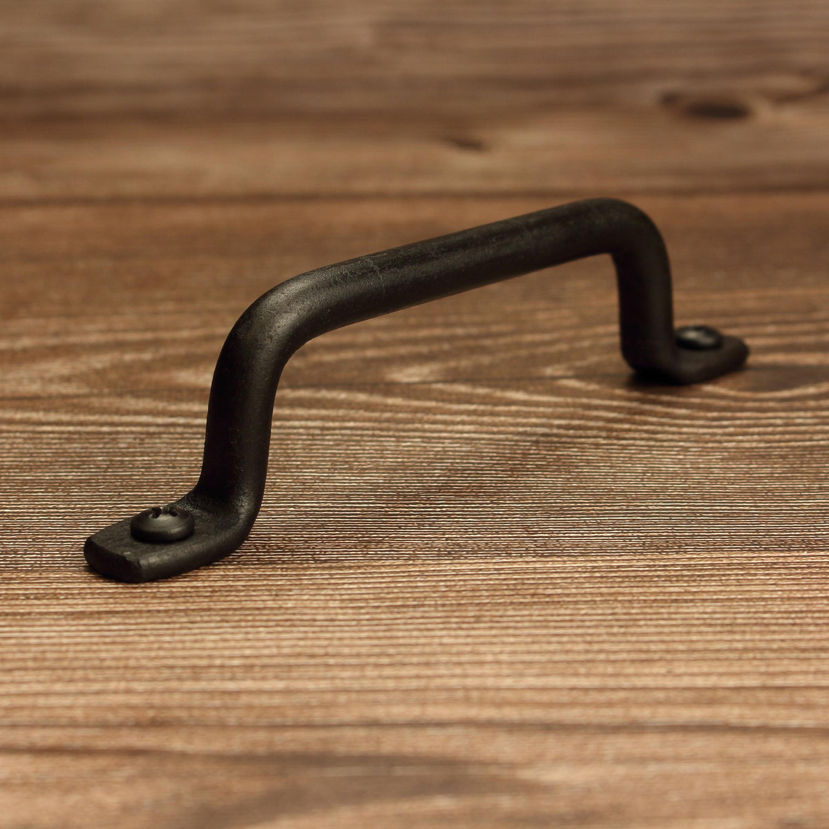 Round Foot Cabinet Pull - Blackened - Individual