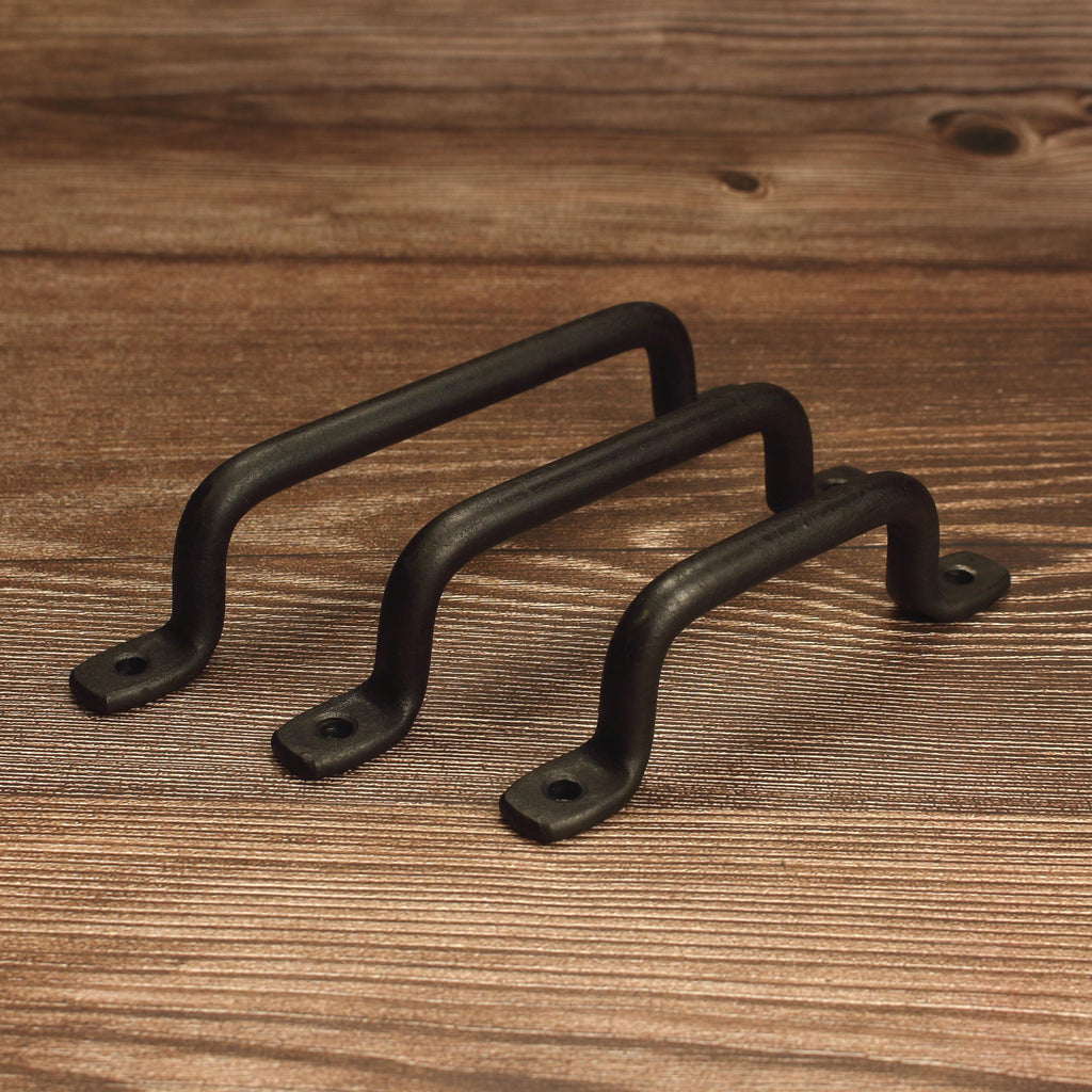 Round Foot Cabinet Pull - Blackened - Individual