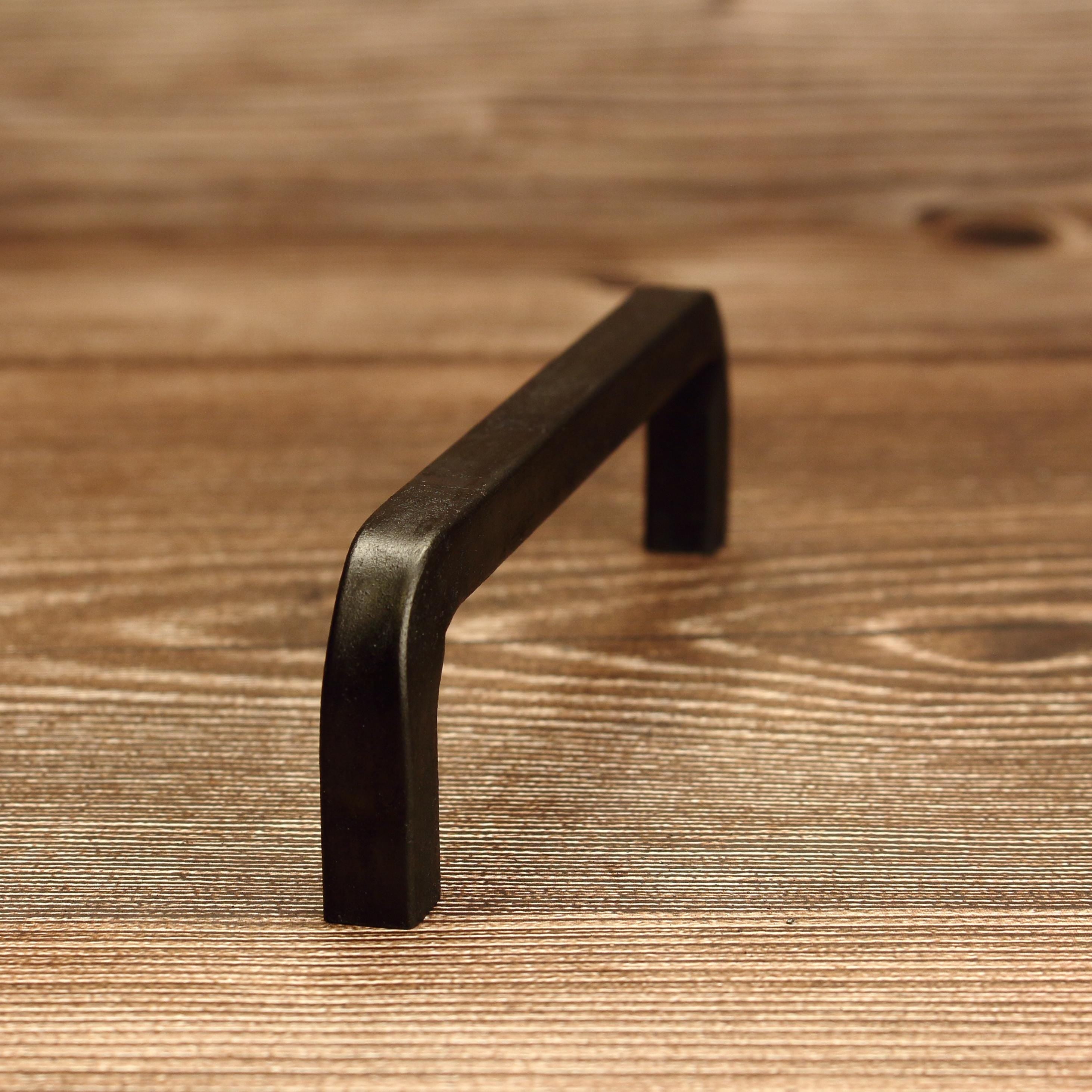 Square Threaded Cabinet Pull - Blackened - Individual