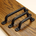 Hammered Square Foot Cabinet Pull - Blackened - Individual