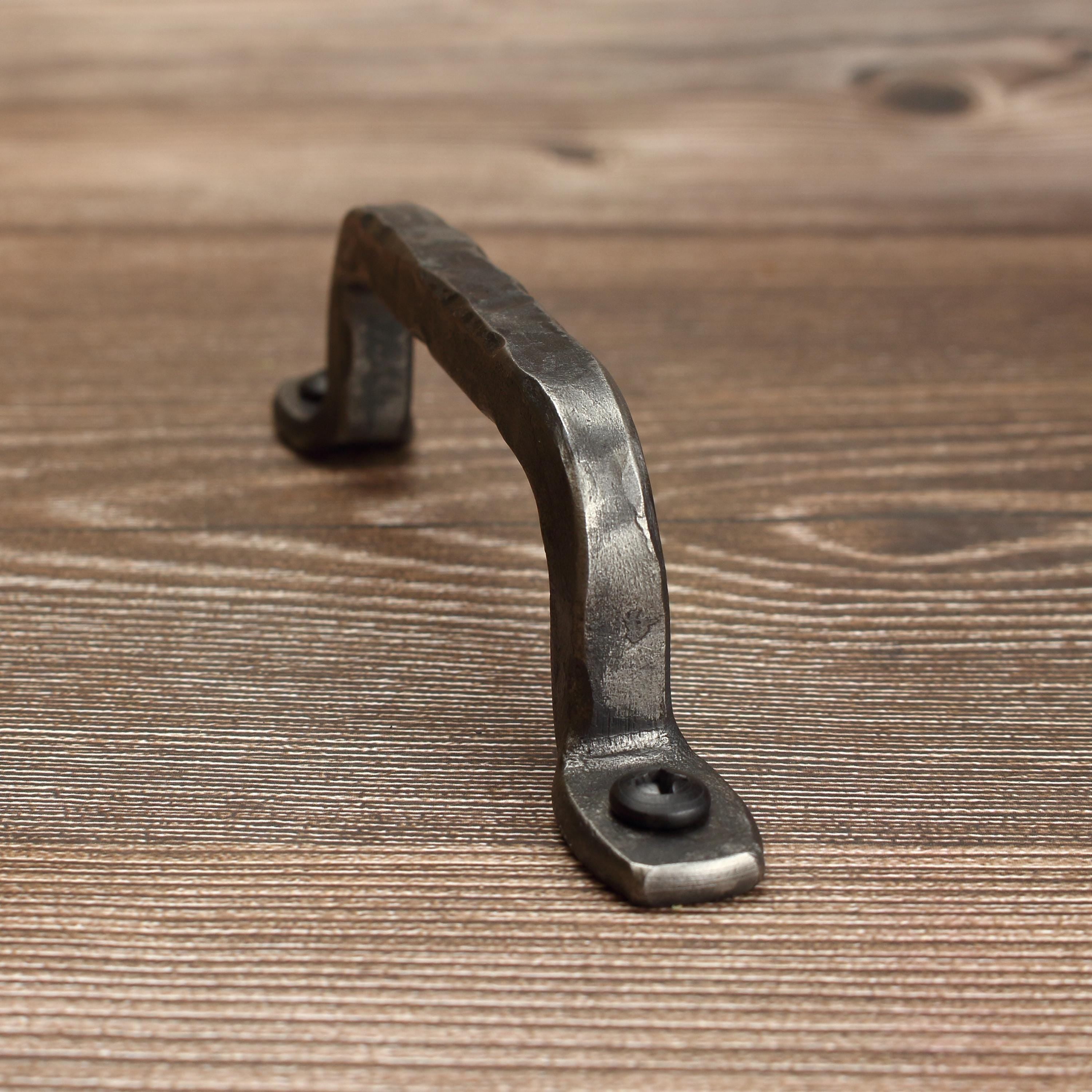 Hammered Square Foot Cabinet Pull - Brushed - Individual
