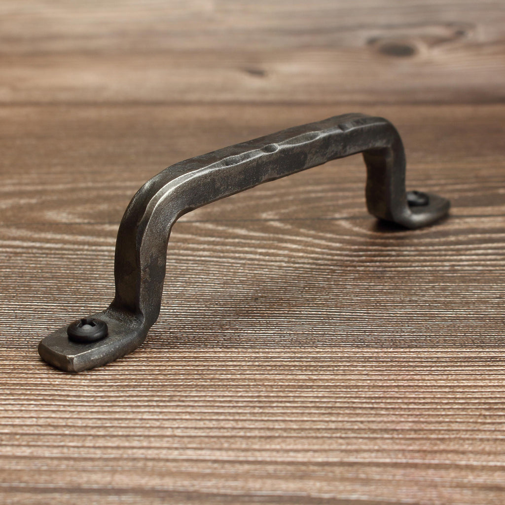 Hammered Square Foot Cabinet Pull - Brushed - Individual