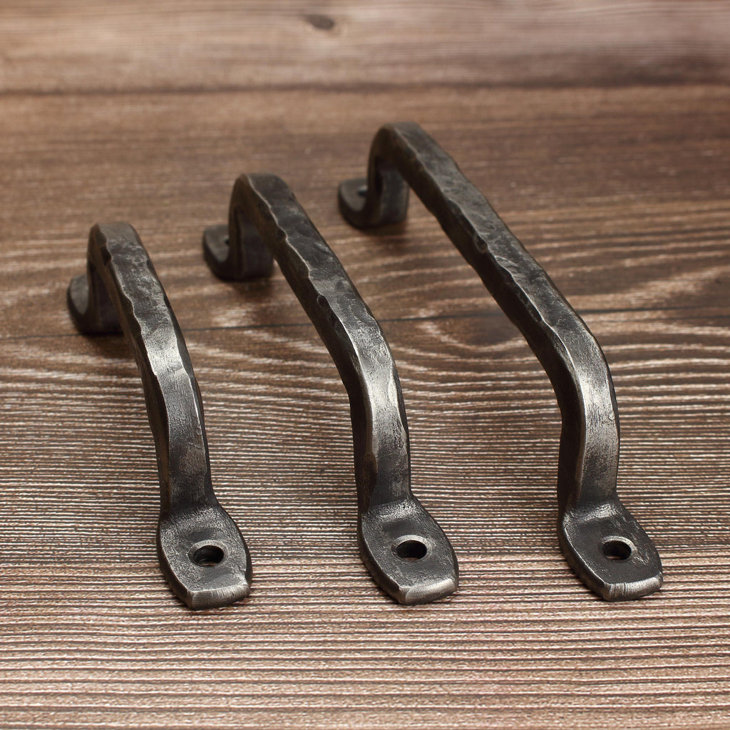 Hammered Square Foot Cabinet Pull - Brushed - Individual