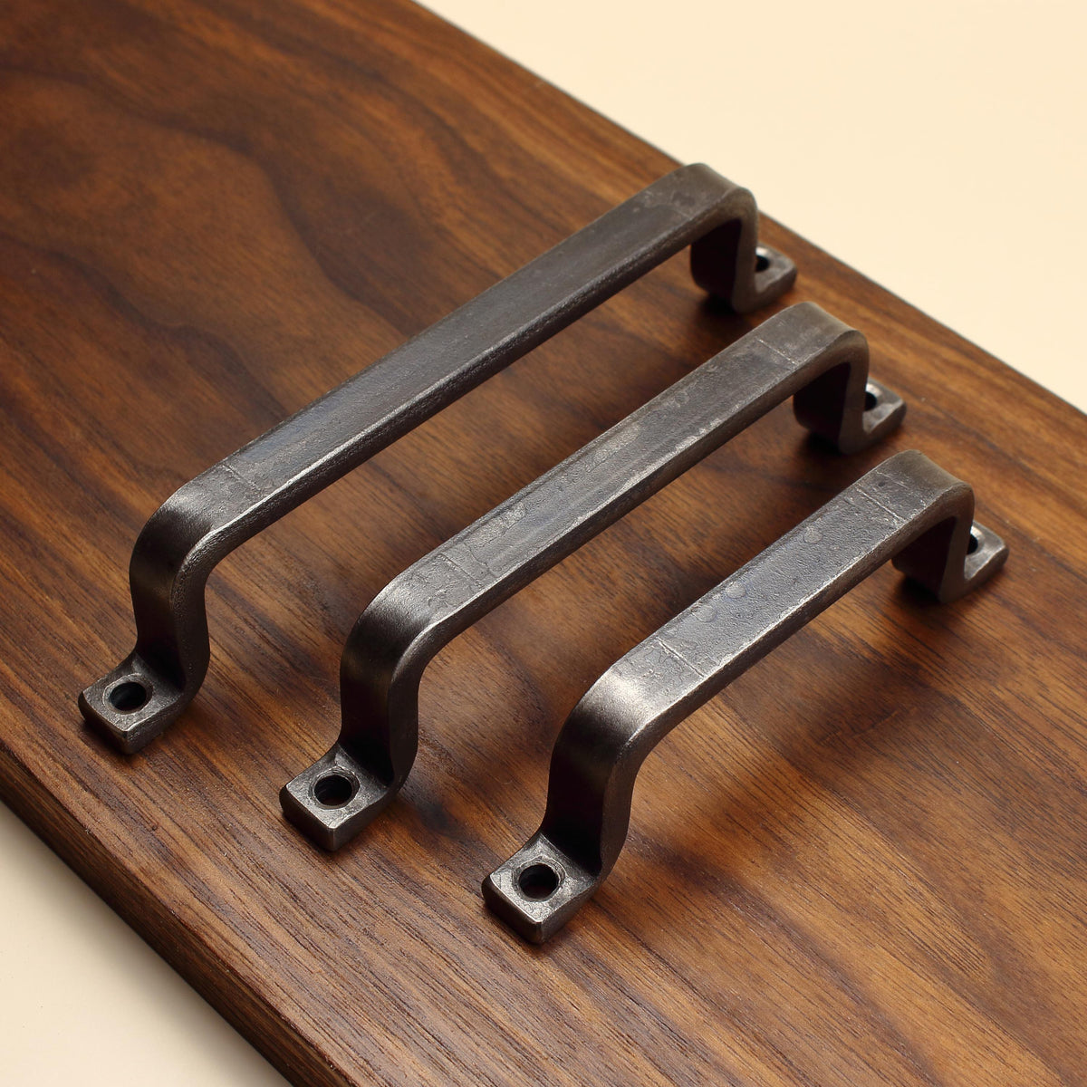 Barn Door Style Handle - 1/2" Wide - Brushed - Individual