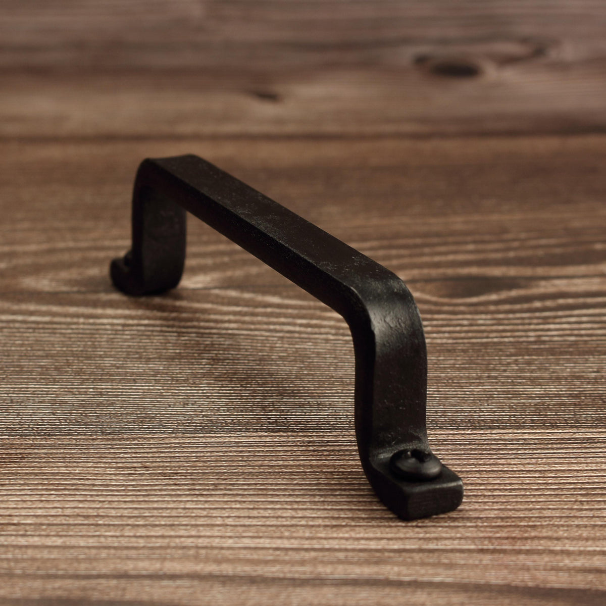 Barn Door Style Cabinet Pull - 1/2" Wide - Blackened - Individual