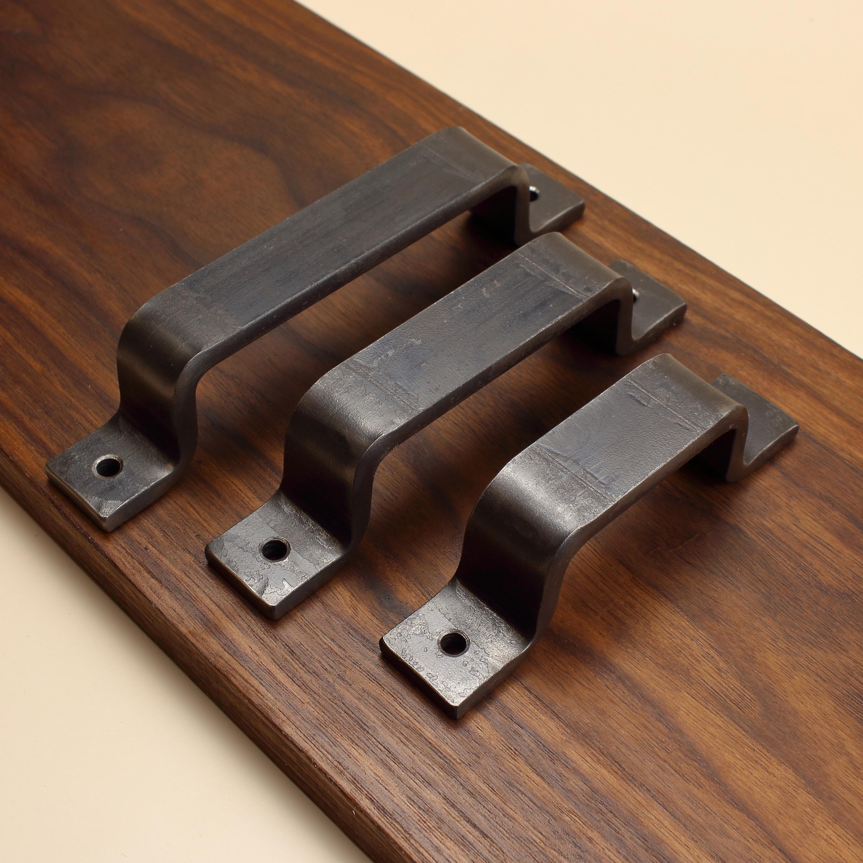 Barn Door Style Cabinet Pull - 1" Wide - Brushed - Individual