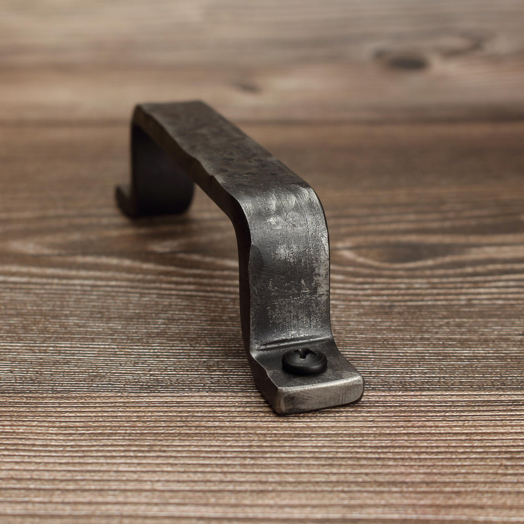 Hammered Barn Door Style Cabinet Pull - 3/4" Wide - Brushed - Individual