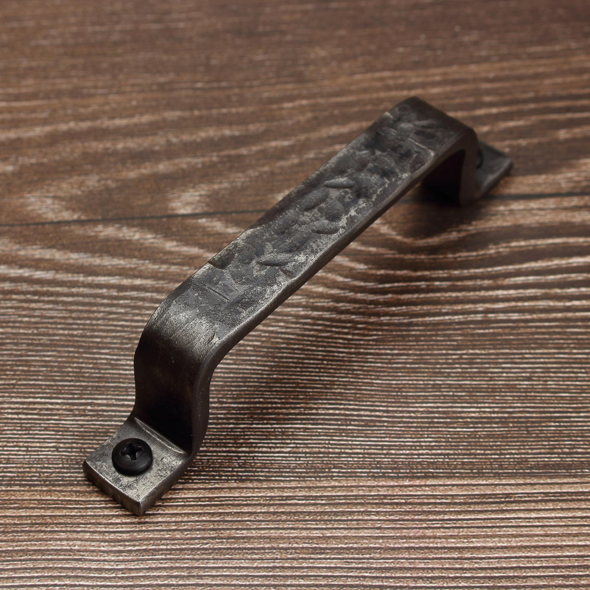 Hammered Barn Door Style Cabinet Pull - 3/4" Wide - Brushed - Individual