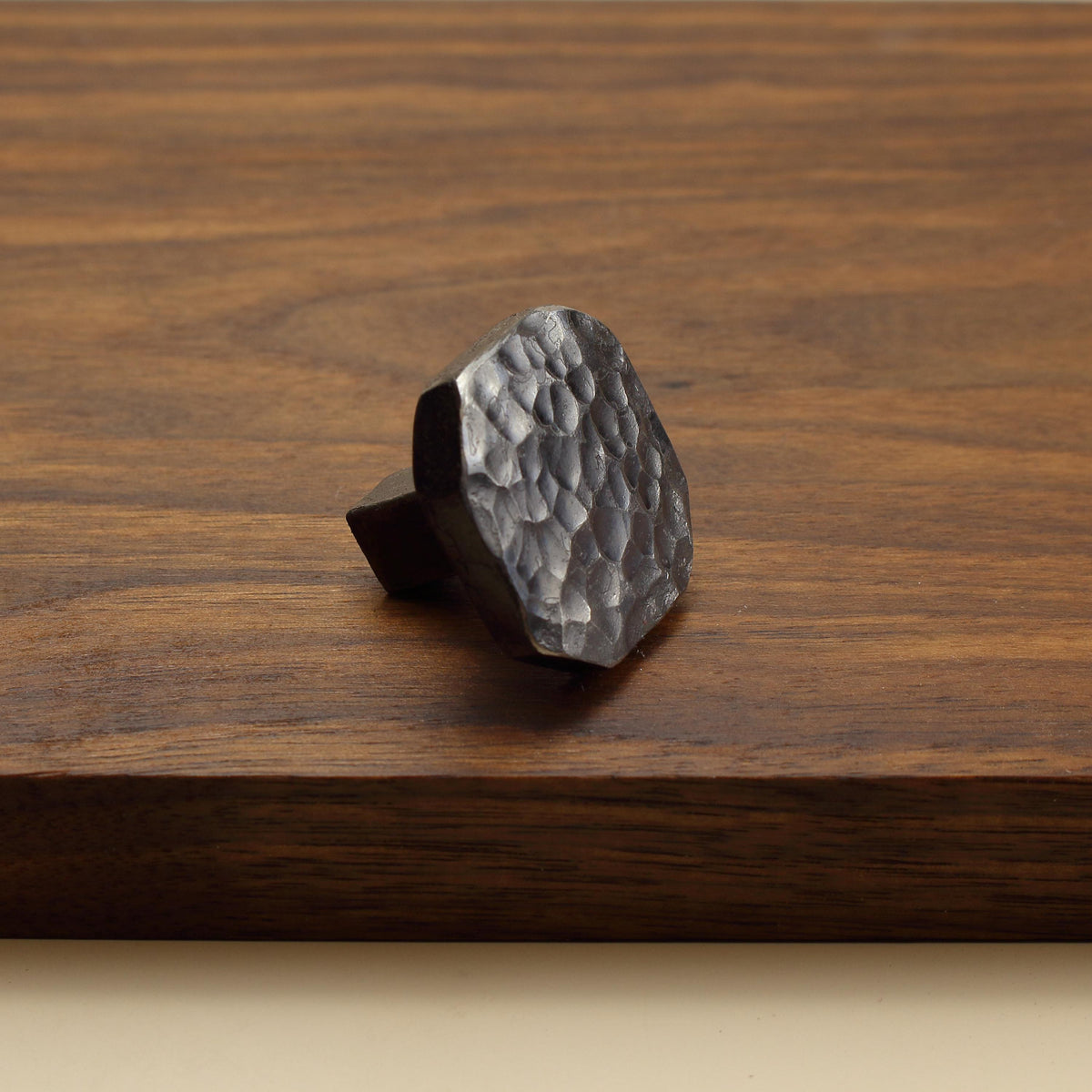 Octagon Stippled Knob - Brushed - Individual