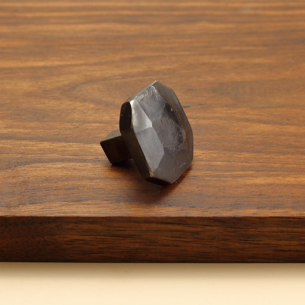 Octagon Hammered Knob - Brushed - Individual