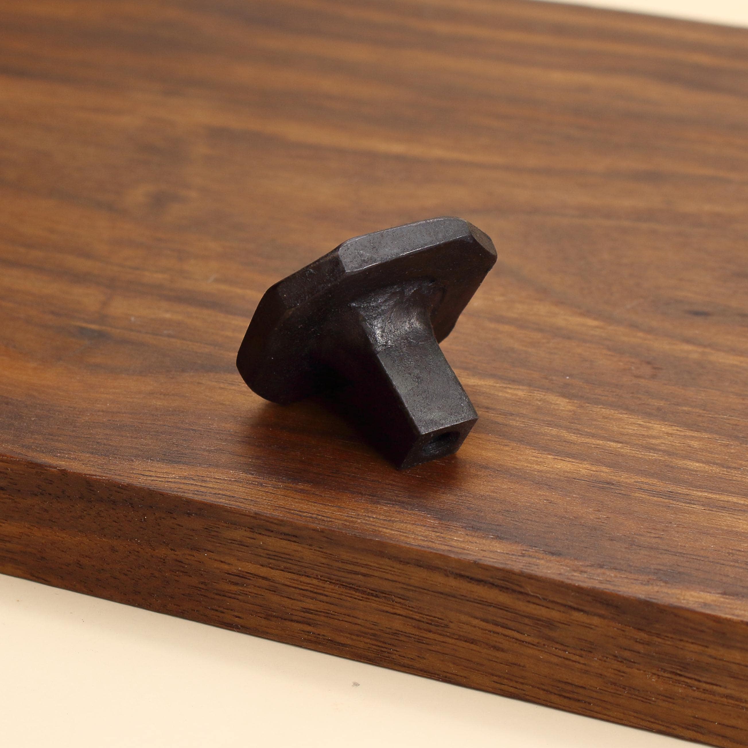Octagon Hammered Knob - Blackened - Individual