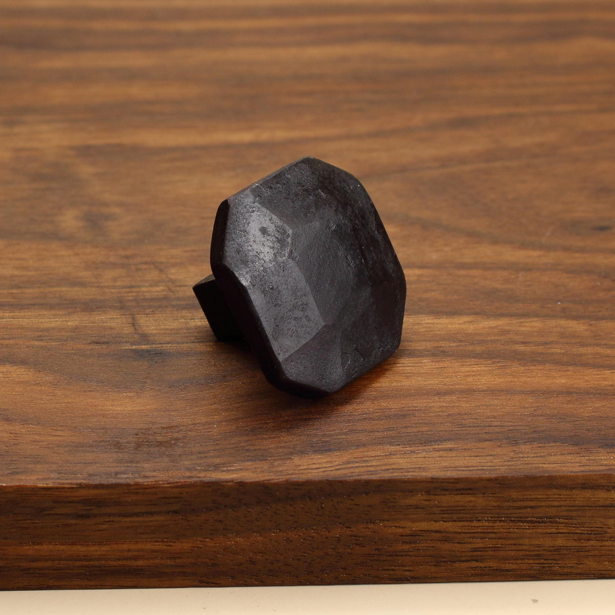 Octagon Hammered Knob - Blackened - Individual