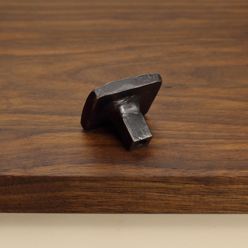 Square Stippled Knob - Brushed - Individual